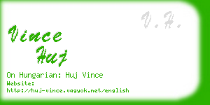 vince huj business card